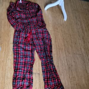Victoria's Secret Red and Black Plaid Pajama Set